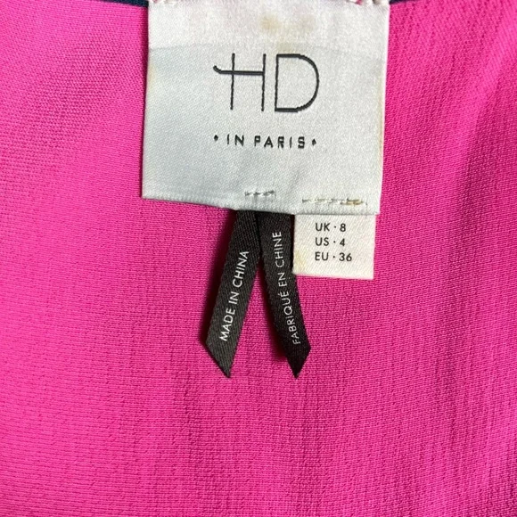 Anthropologie Dress Womens 4 HD In Paris Bell Sleeve Barbie Pink Feminine Mini - Picture 7 of 9